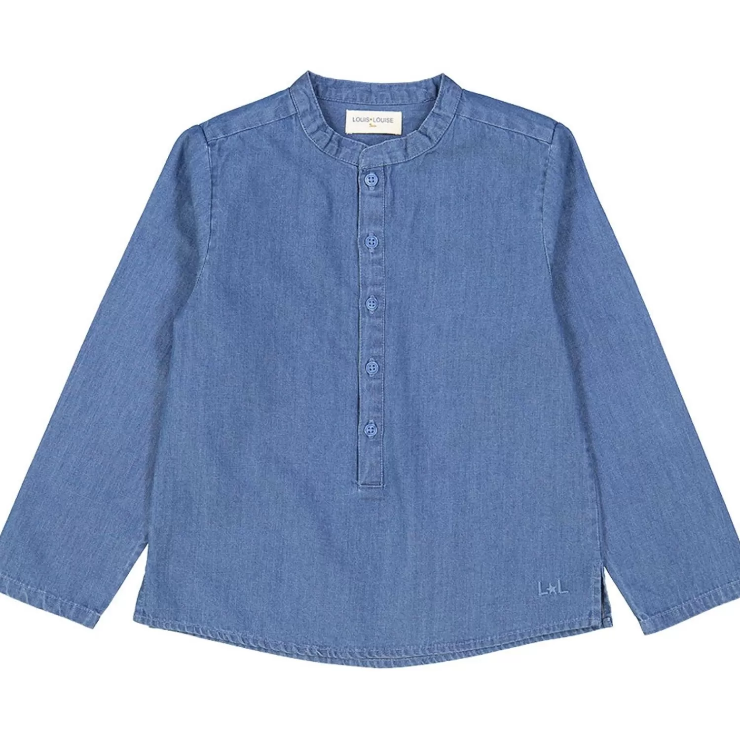 Online LOUIS LOUISE Chemise Grand Pere Chambray Bouton Pression