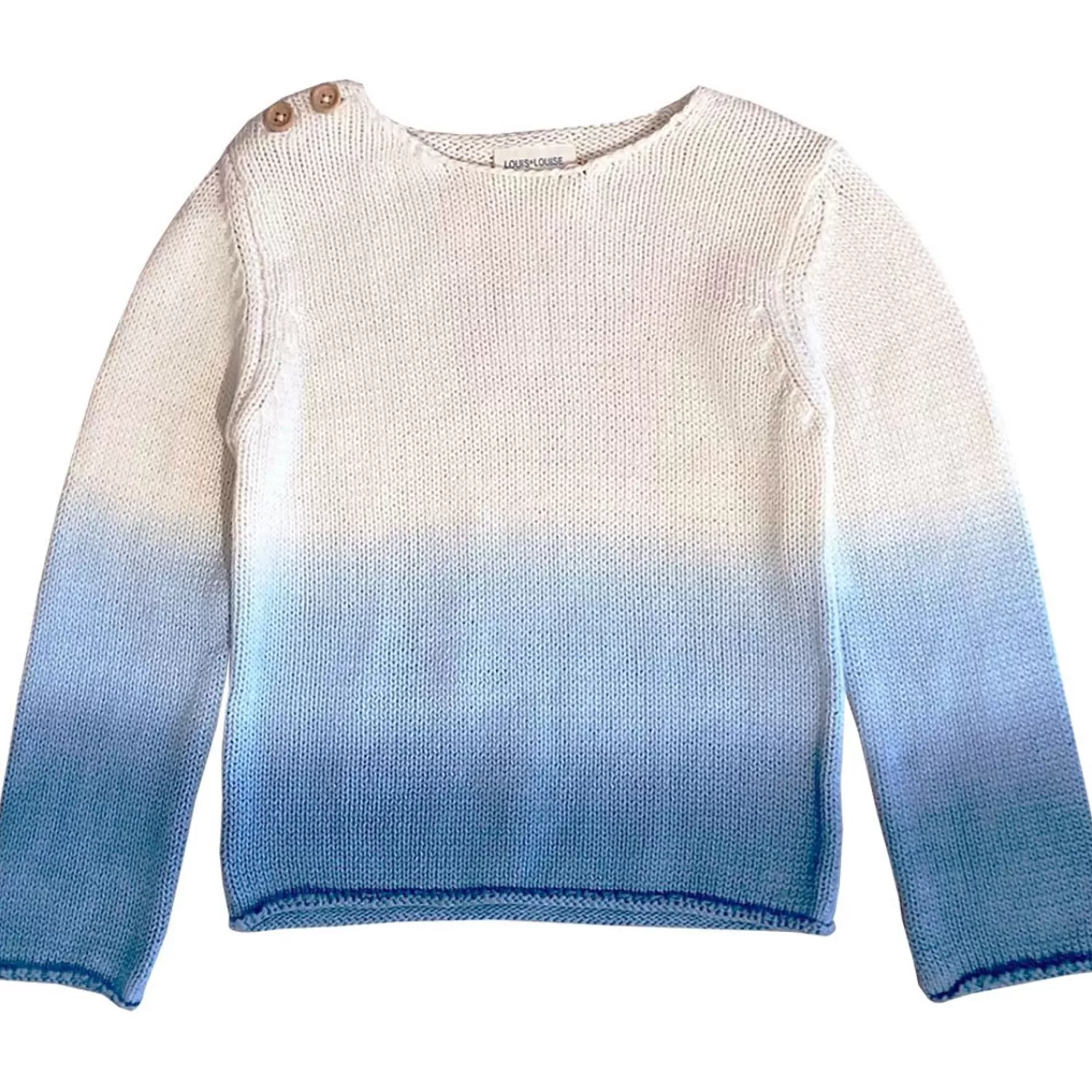 Shop LOUIS LOUISE Pull Bobby Knitted Cotton Dip Dye