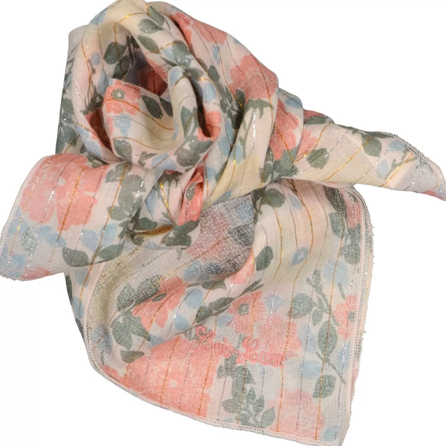 Online LOUIS LOUISE Torklaede Sissi Stripe Lurex Vintage Flower